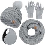 Cozy Winter Hat, Scarf, Gloves Gift Set