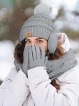 Cozy Winter Hat, Scarf, Gloves Gift Set