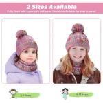 Girls Winter Hat, Gloves, Scarf Set for Kids
