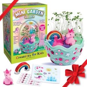 Creativity for Kids Mini Garden: Magical Unicorn Terrarium Kit - Unicorn Gifts for Girls, Kids Craft and Toy, Unique Holiday Stocking Stuffers (Ages 6+)