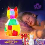 Paint Your Own Cat Lamp Kit, Arts and Crafts for Kids Ages 8-12, Art Supplies Painting kit for Kids 6-12, Cat Night Light Toys Girls Boy Birthday Christmas Gifts for Kid Ages 3 4 5 6 7 8 9 10 11 12+