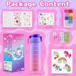 BOOH Gifts for Girls 4-12, Decorate Your Own Water Bottle Kits for Girls, Unicorn Diamond Painting Toys & Friendship Bracelet Kit, Fun Arts Crafts for Kids Ages 4-6-8-10, Birthday Gifts Toys for Kids
