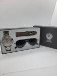 Vince Camuto GIFT SET Stainless Steel Men's Watch with Sunglasses VC/1147GYSVST