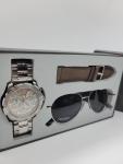 Vince Camuto GIFT SET Stainless Steel Men's Watch with Sunglasses VC/1147GYSVST
