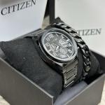 NEW✅GIFT SET✅ Citizen Eco-Drive Brycen Black Steel Men's Watch 43 MM CA4285-68E