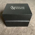 American Exchange Men's Gold-Tone Bracelet Watch 52mm Gift Set Black Crown Cross