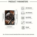 5pc Retro Men Quartz Watch and Fashion Bracelet Gift Set Holiday Gift New Brown