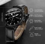 Geneva Black Watch and 2 Bracelets Gift Set Men’s Luxury Chronograph New 3 Piece