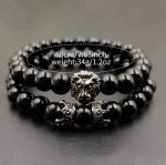 Geneva Black Watch and 2 Bracelets Gift Set Men’s Luxury Chronograph New 3 Piece