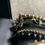 American Exchange Men's Gold-Tone Bracelet Watch 52mm Gift Set Black Crown Cross