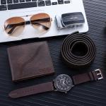 Accessory Gift Set For Men - 5 Pcs Set Plus Gift Box - Wallet, sunglasses, Watch