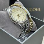 NEW✅ GIFT SET✅ Bulova Crystal Two-Tone Men's Steel Watch 98K106 $695
