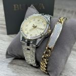 NEW✅ GIFT SET✅ Bulova Crystal Two-Tone Men's Steel Watch 98K106 $695