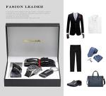 BSTcentelha Mens Gift Set,Mens Artificial Leather Watch Belt Keychain Sunglasses Gifts Set, Father's Day Valentine's Day Present (Senior)