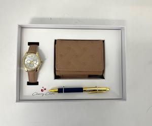 3-in-1 Women's Gift Set - ELegant Watch, Stylish Wallet & Pen - with  gift box