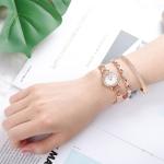 Elegant Women'S Bracelet Watch Set with Stainless Steel Strap Watch Gift