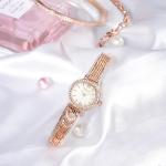 Elegant Women'S Bracelet Watch Set with Stainless Steel Strap Watch Gift