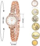 Elegant Women'S Bracelet Watch Set with Stainless Steel Strap Watch Gift