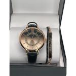 Gold Tone Crystal Bracelet Watch Ombre Dial (3 Piece Set) Chic Gifts For Her NEW