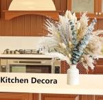 Green Pampas Grass Boho Bouquet – Exquisite Lavender and Eucalyptus Dried Flower Arrangements for Western Boho Decor – Rustic Flowers for Your Bohemian Home, Bedroom, and Wedding Table Décor