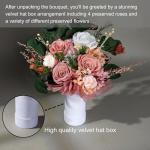 Perfectione Roses 4 Roses Mixed Bouquet for Mother's Day, Flowers for Delivery, Preserved Flowers Birthday Gift for Women Mom Wife Grandma Her, Dusty Rose