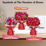 ADDWel Preserved Red Rose Bouquet – A Dozen Real Fresh Flowers for Delivery on Christmas Valentine's Day Birthday Anniversary, Romantic Gifts for Wife, Girlfriend, Her