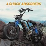 Peak 1500W Electric Off-Road Bike 20-Inch Full Suspension E-Motorcycle 48V 18Ah