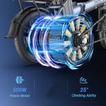 AOVOPRO EB60 Adult Ebike 500W Foldable 48V 10.5AH Electric Bicycle 22MPH 28Miles