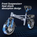 AOVOPRO EB60 Adult Ebike 500W Foldable 48V 10.5AH Electric Bicycle 22MPH 28Miles