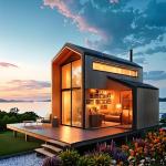 Portable Prefab Tiny Home 20ft Expandable Container House | Luxury Modular Steel Villa | Modern Foldable Tiny House with Bedroom, Kitchen & Bathroom | Prefabricated Portable Cabin for Living or Office