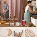 House Warming Gifts New Home | 8 Pcs New House Essentials | Housewarming Gifts Basket with Coasters, Personalized Gift Ideas Basket with Wind Chime, Realtors Closing Gifts for Home Buyers