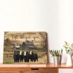 Farmhouse Wall Art Barn Cow Canvas Print Rustic Country Themed Painting Giclee M