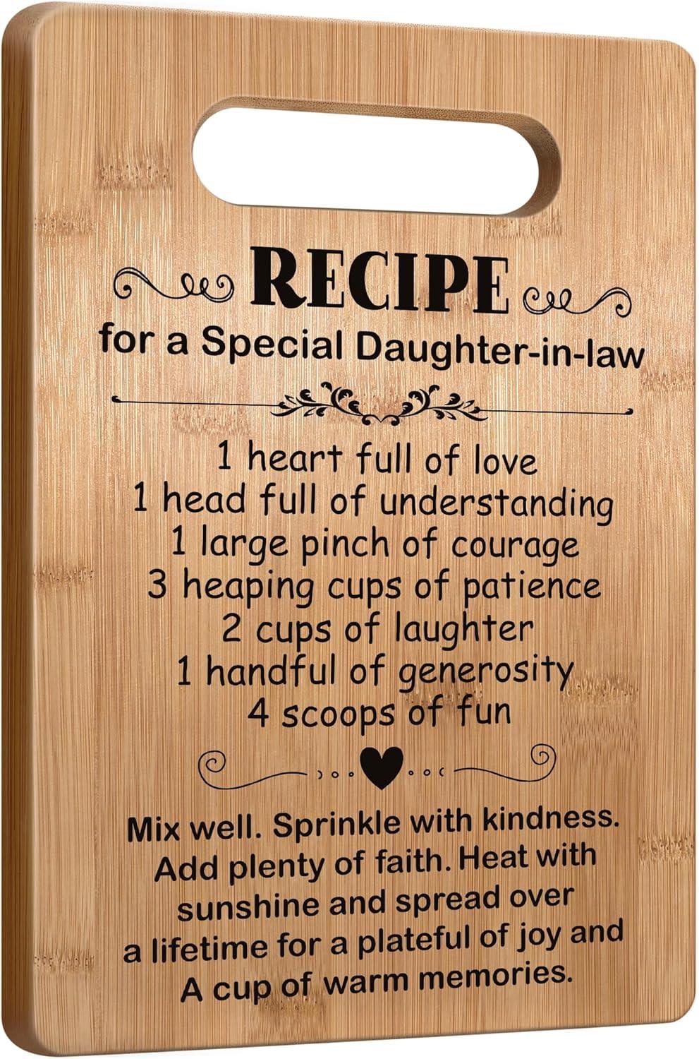 Popular Daughter-In-Law Cutting Board Gift, Daughter in Law Gifts for Mothers Da