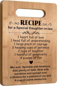 Popular Daughter-In-Law Cutting Board Gift, Daughter in Law Gifts for Mothers Da