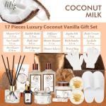 Coconut Vanilla Bath and Body Gift Basket