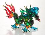 Mini Hand Blown Glass Chinese Dragon Figurine