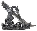 Guardian Dragon Knife Statue for Gothic Decor