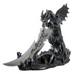Guardian Dragon Knife Statue for Gothic Decor