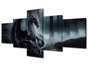 Magical Dragon Canvas Wall Art Multi-Panel Decor