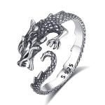 Mystical Dragon Ring for Women in Sterling Silver