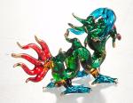Mini Hand Blown Glass Chinese Dragon Figurine