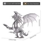 3D Metal Dragon Flame Puzzle Kit for Adults