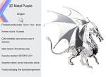3D Metal Dragon Model Kit for Adult Puzzles