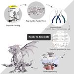 3D Metal Dragon Flame Puzzle Kit for Adults