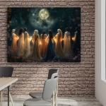 Mystical Moon Calling Witch Wall Art Print