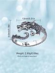 Mystical Dragon Ring for Women in Sterling Silver