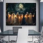 Mystical Moon Calling Witch Wall Art Print