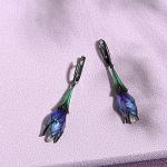Mythical Tulip Dangle Earrings in Sterling Silver
