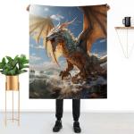 Mythical Dragon Fantasy Throw Blanket - Super Soft