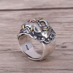 Adjustable 925 Silver Chinese Pixiu Feng Shui Ring